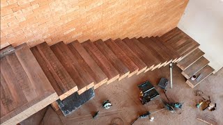 COMO FAZER ESCADA EM MADEIRA RÚSTICA  rustic wood staircase [upl. by Garvin]