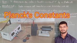 To determine the value of Plancks Constant h by Photo cell [upl. by Bajaj466]