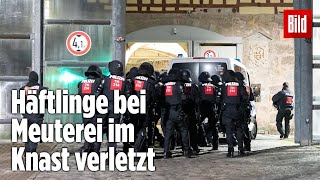 Gefängnismeuterei Polizei stürmt Knast in Thüringen  JVA Untermaßfeld [upl. by Hallsy1]