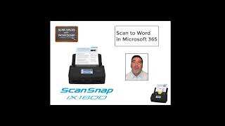 ScanHacks – Scan to Word in Microsoft 365 with ScanSnap iX1600 [upl. by Agnes]