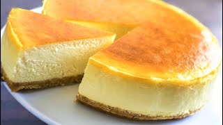 Simple New York Style Cheese Cake  Cheesecake Recipe Easy [upl. by Nojram643]