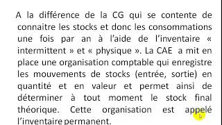 Comptabilité Analytique S3 partie 4quot la méthode dinventaire permanent des stock quot [upl. by Nytsirhc396]