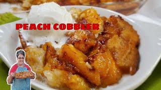 BEST PEACH COBBLER  Easy  Homeade Step By Step ❤ [upl. by Aciram653]