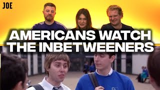 Americans watch The Inbetweeners to learn about British schools [upl. by Ketchan]