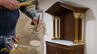 Constructing a Marble and Wood Mary Shrine [upl. by Thibaut689]