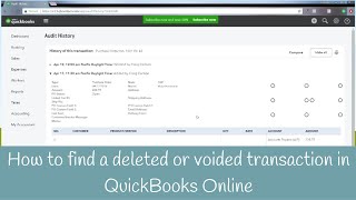 How to find a deleted or voided transaction in QuickBooks Online [upl. by Enifesoj316]