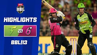 Sydney Thunder v Sydney Sixers  BBL13 [upl. by Maupin]