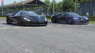 SSC Tuatara vs Bugatti Chiron at Monza Full Course [upl. by Jandel917]