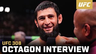 Khamzat Chimaev Octagon Interview  UFC 308 [upl. by Deck]