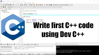 First C Program using Dev C [upl. by Norreht]