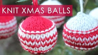 Knitted Christmas Ball Ornaments Pattern [upl. by Ahsrat]