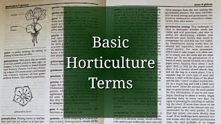 Basic Horticulture Terminology [upl. by Tyika686]