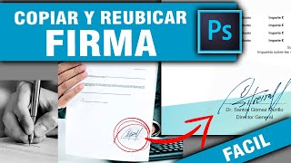 Cómo copiar y reubicar Firma en otro Documento  Falsificación Profesional [upl. by Claude]